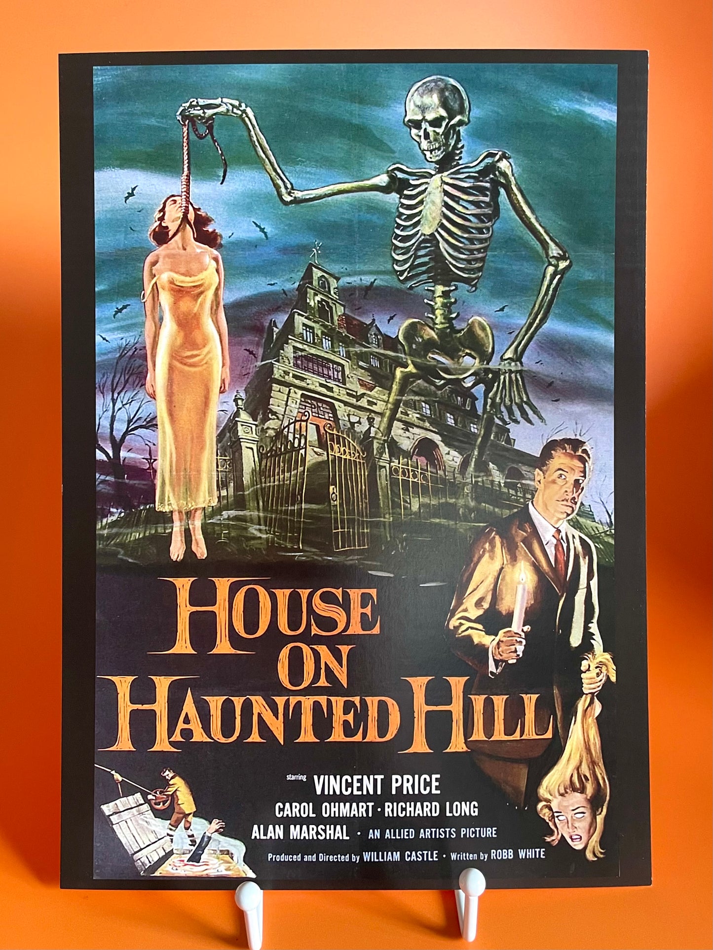 House on Haunted Hill Vintage Movie Poster A4 Print