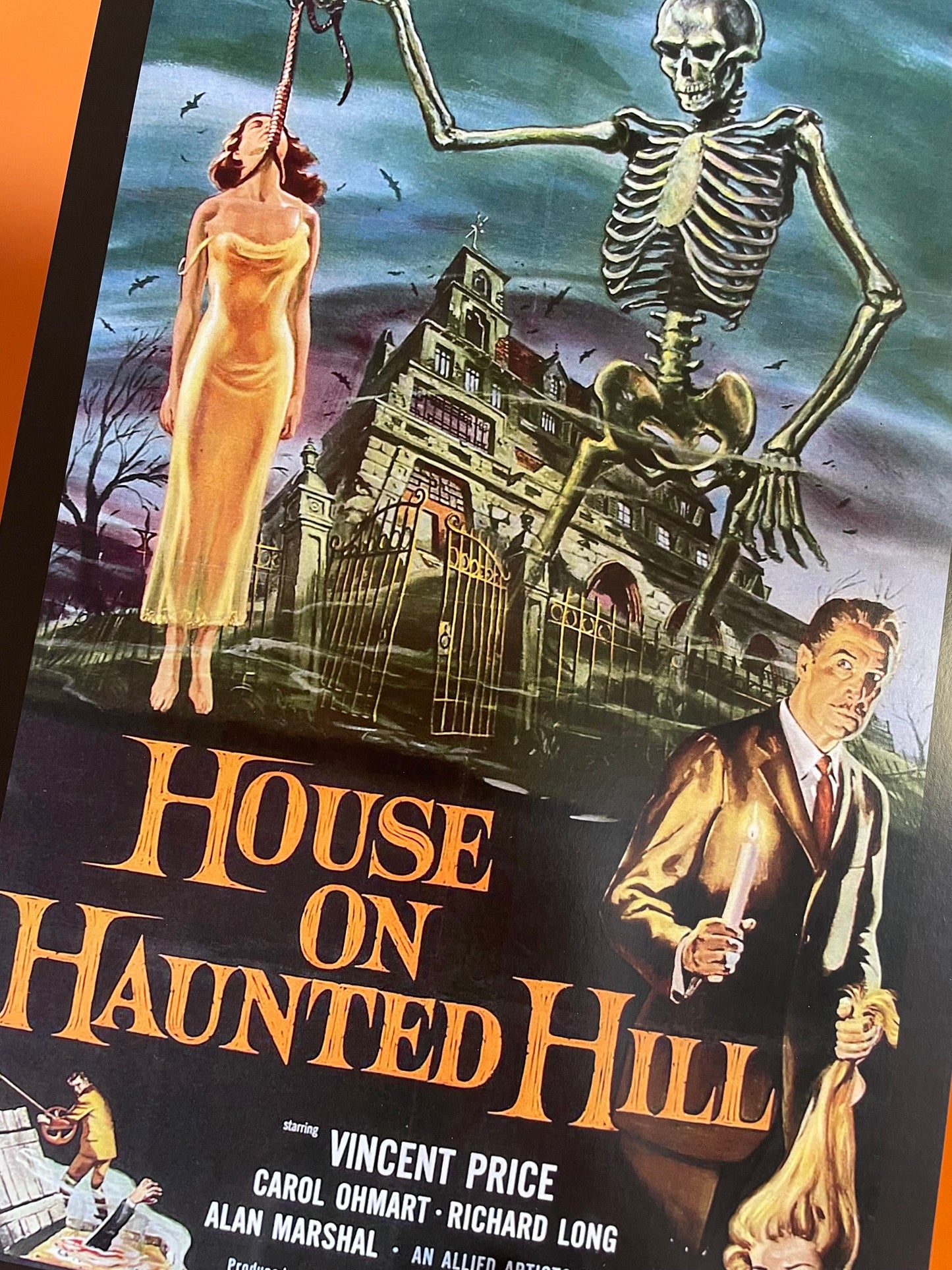 House on Haunted Hill Vintage Movie Poster A4 Print