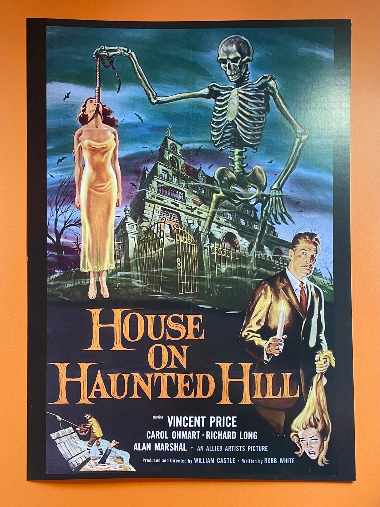 House on Haunted Hill Vintage Movie Poster A4 Print