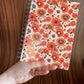 Groovy 70s Floral Wallpaper A5 Notebook