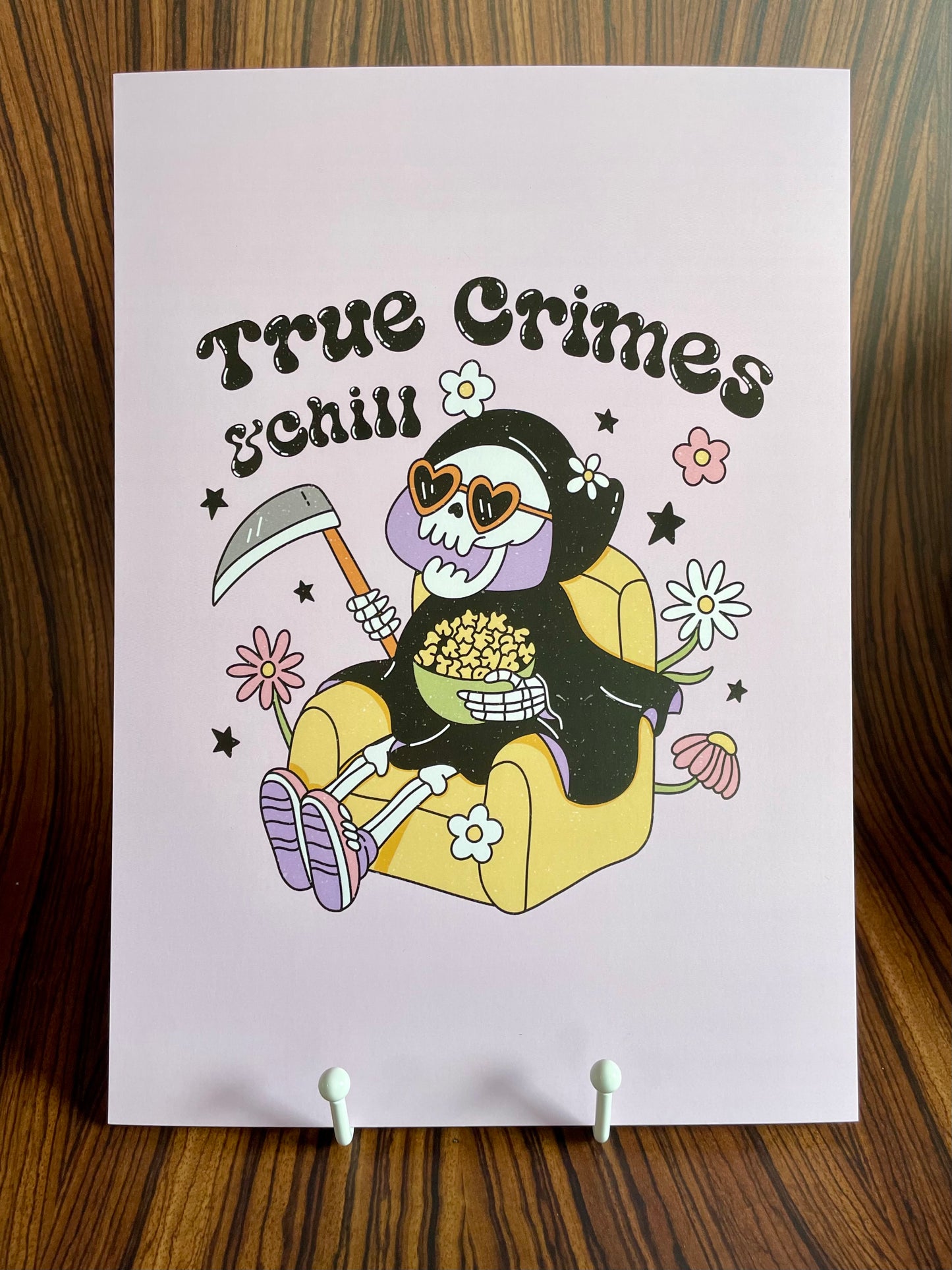 True Crimes & Chill A4 Art Print