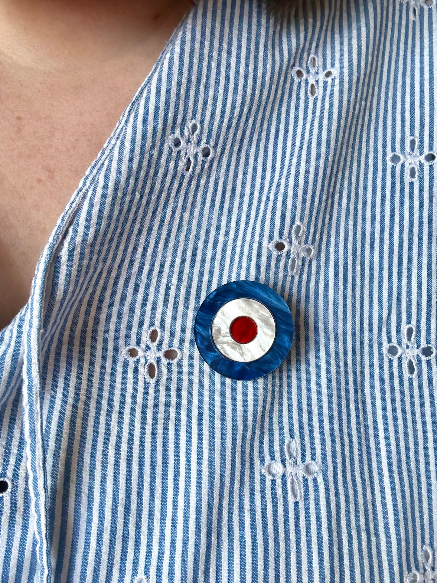 Mod Target Brooch