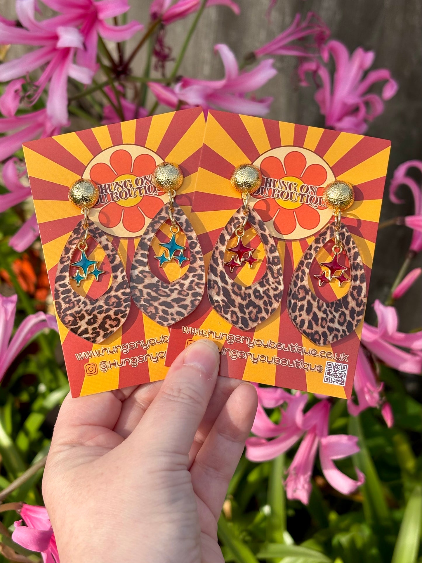 Leopard Cosmic Drop Earrings