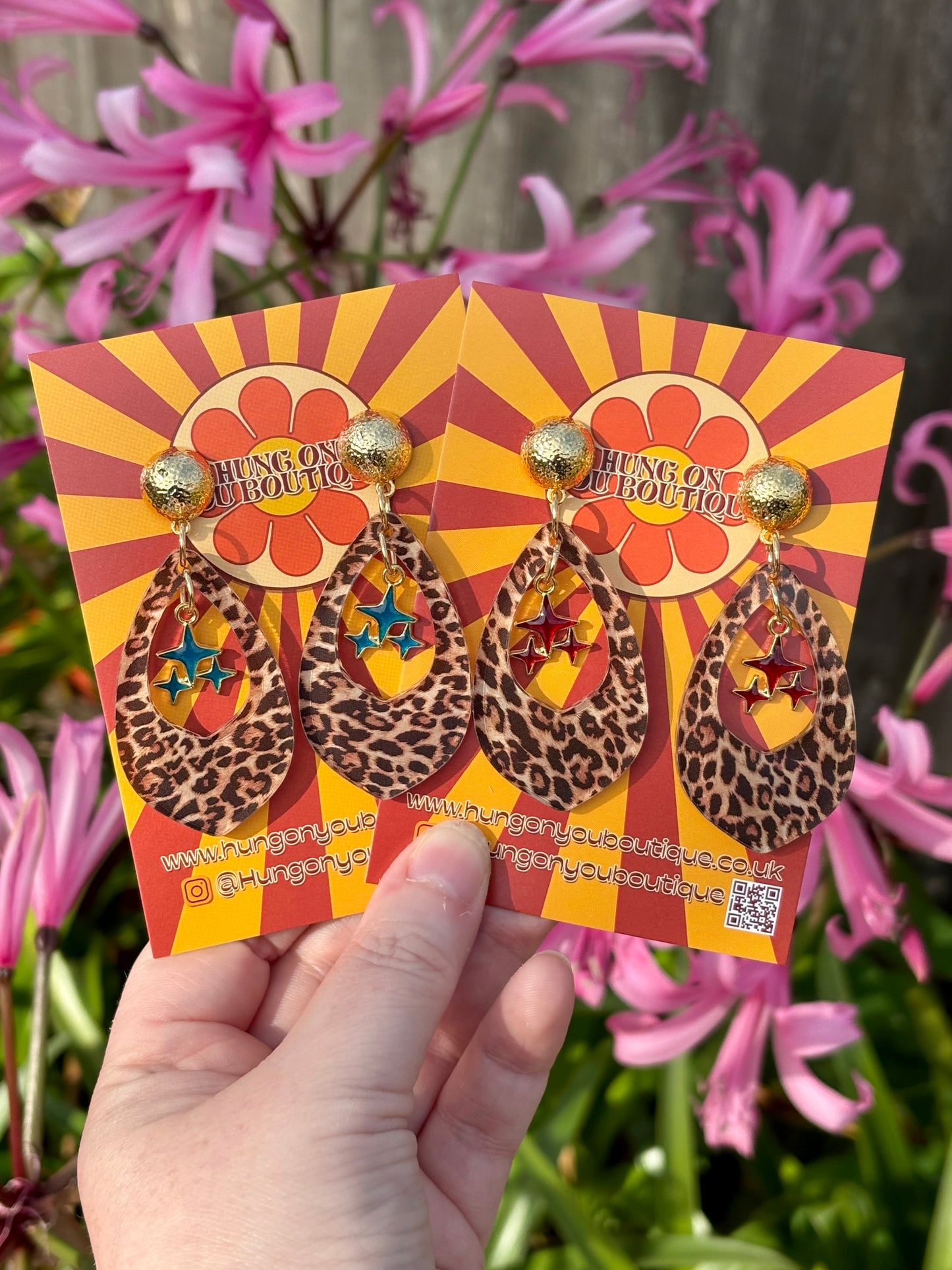 Leopard Cosmic Drop Earrings