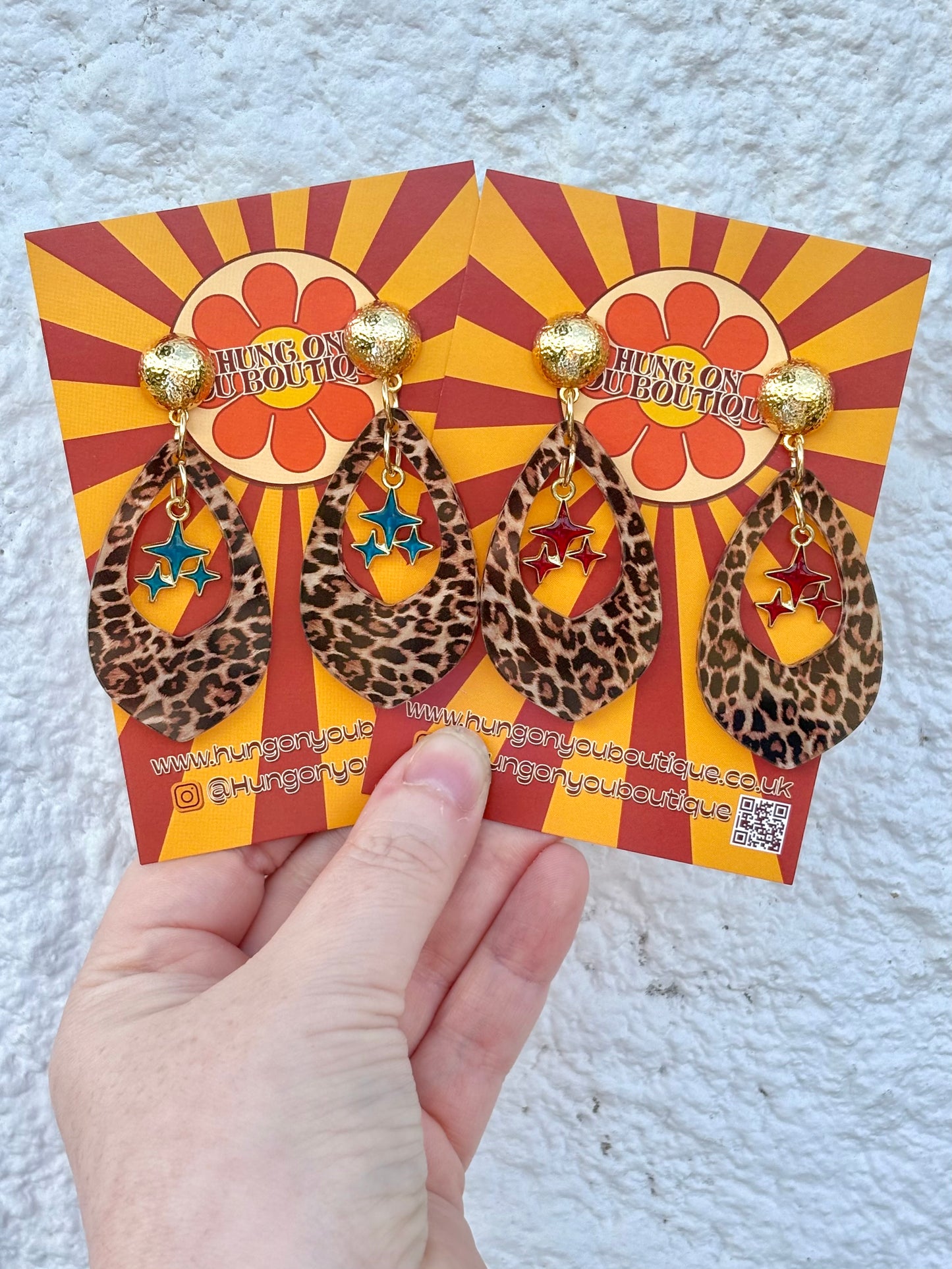 Leopard Cosmic Drop Earrings