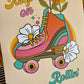 A4 Art Illustration Print: 'Keep on Rollin' - Hung On You Boutique