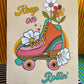 A4 Art Illustration Print: 'Keep on Rollin' - Hung On You Boutique