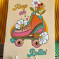 A4 Art Illustration Print: 'Keep on Rollin' - Hung On You Boutique