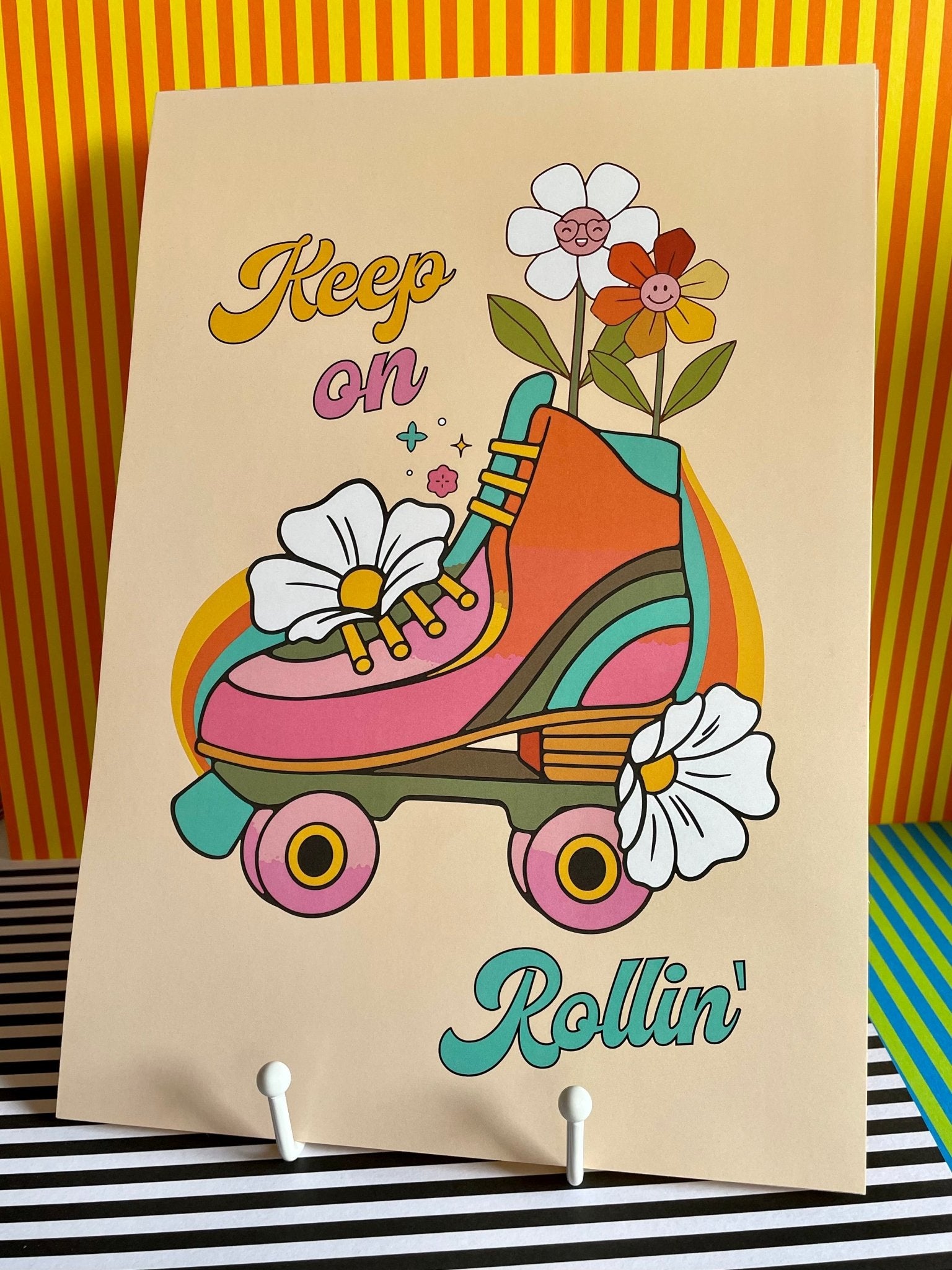 A4 Art Illustration Print: 'Keep on Rollin' - Hung On You Boutique