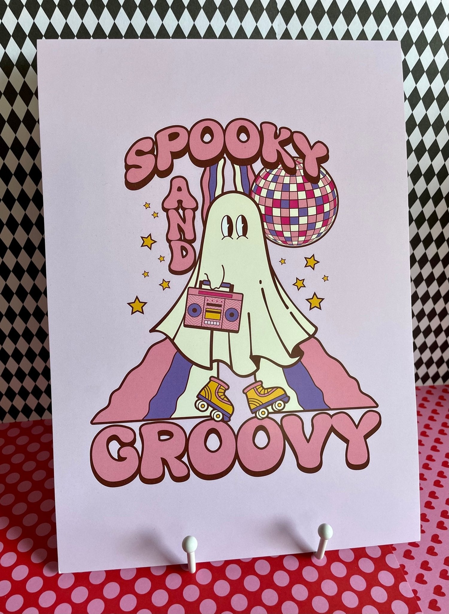 A4 Art Illustration Print: 'Spooky and Groovy' - Hung On You Boutique