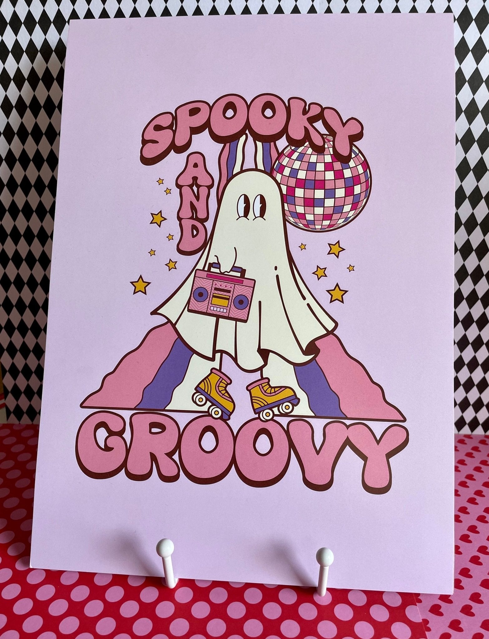 A4 Art Illustration Print: 'Spooky and Groovy' - Hung On You Boutique