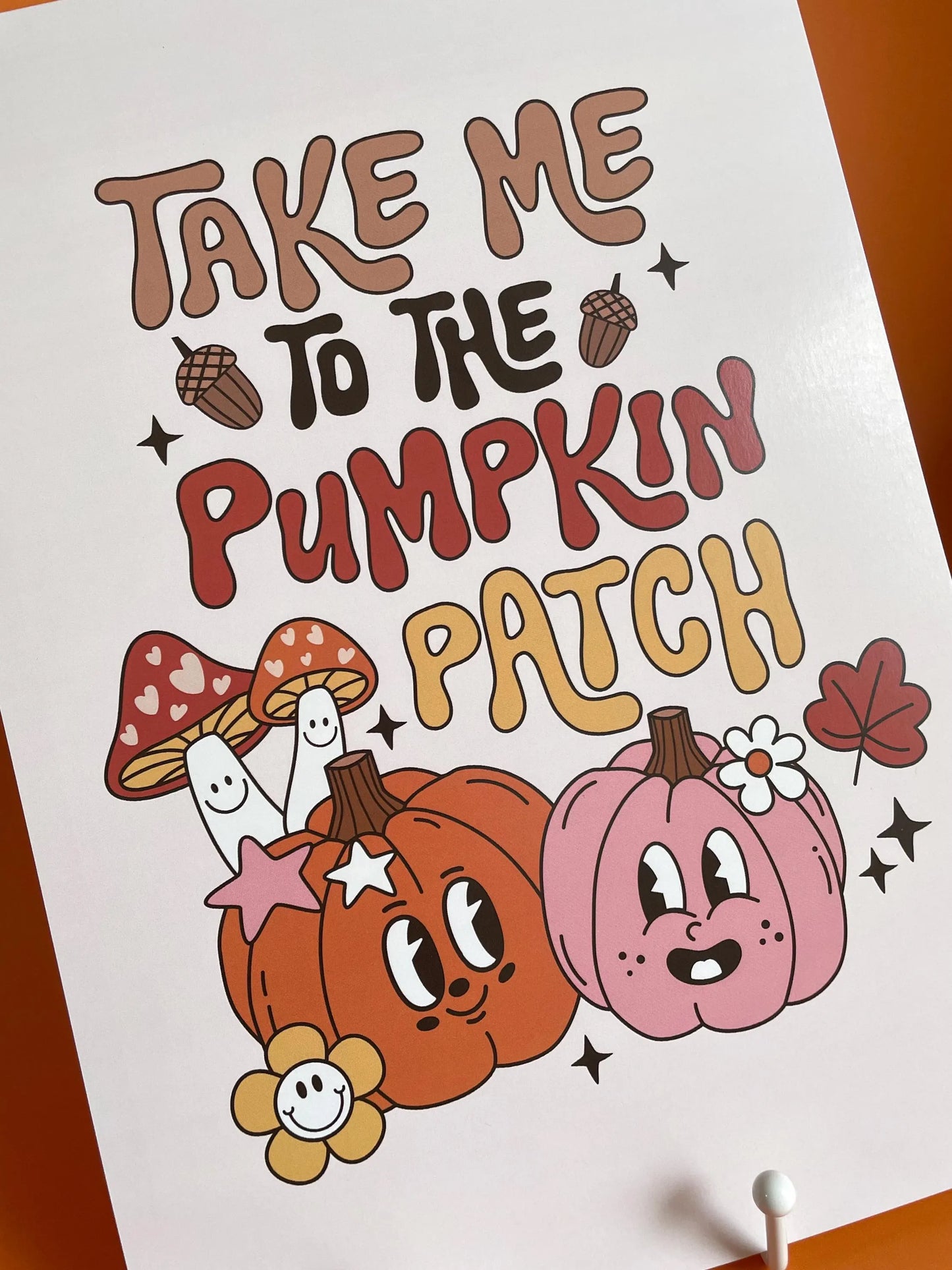 Take Me to the Pumpkin Patch A4 Art Print