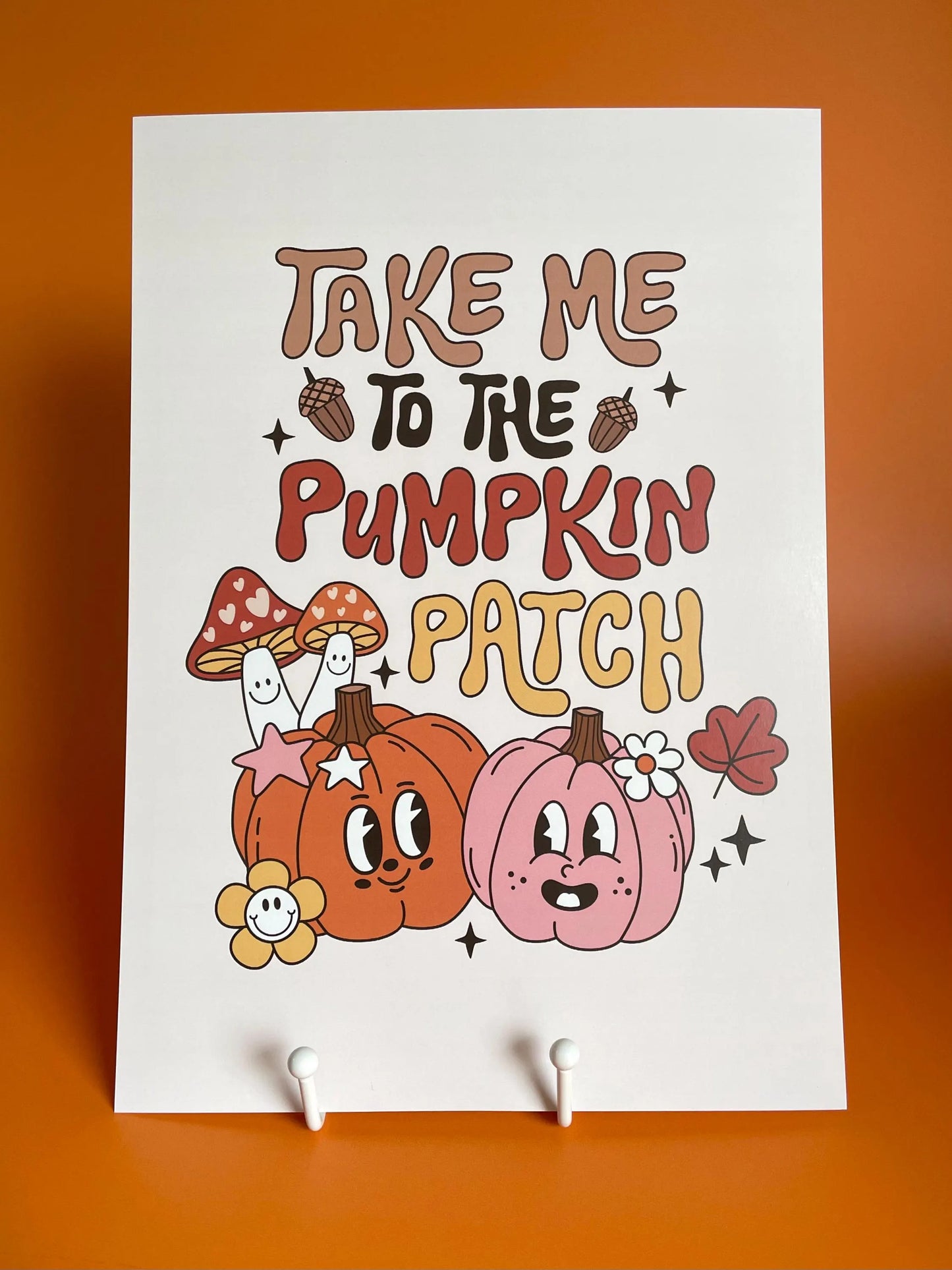 Take Me to the Pumpkin Patch A4 Art Print