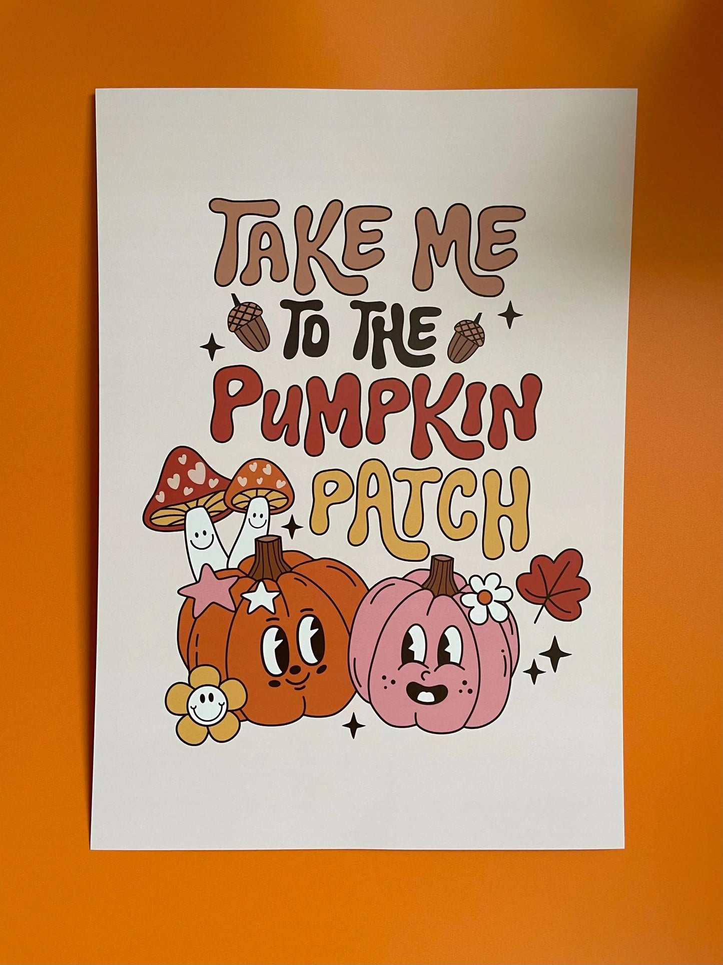 Take Me to the Pumpkin Patch A4 Art Print