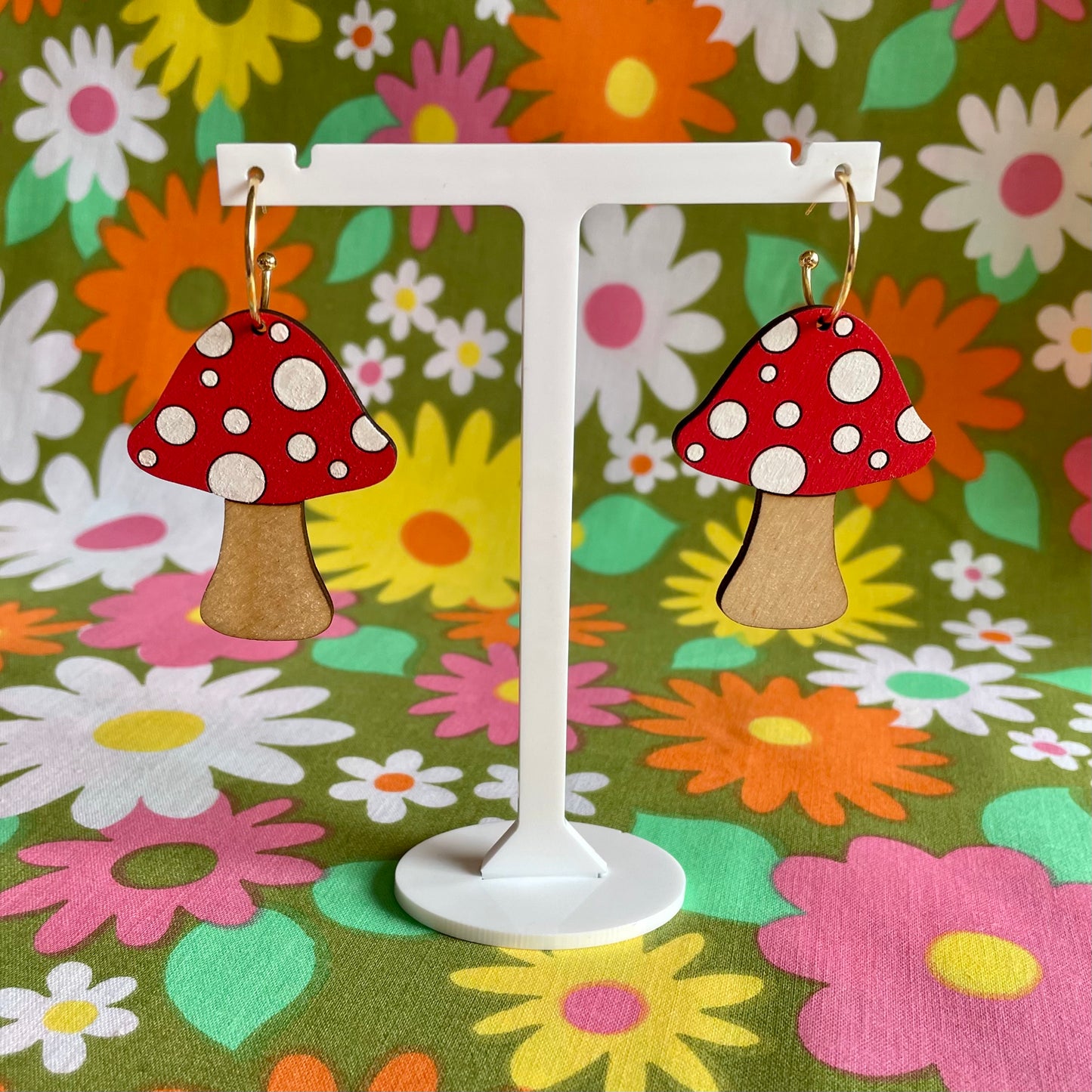 Mushroom Earrings: Spots - Hung On You Boutique