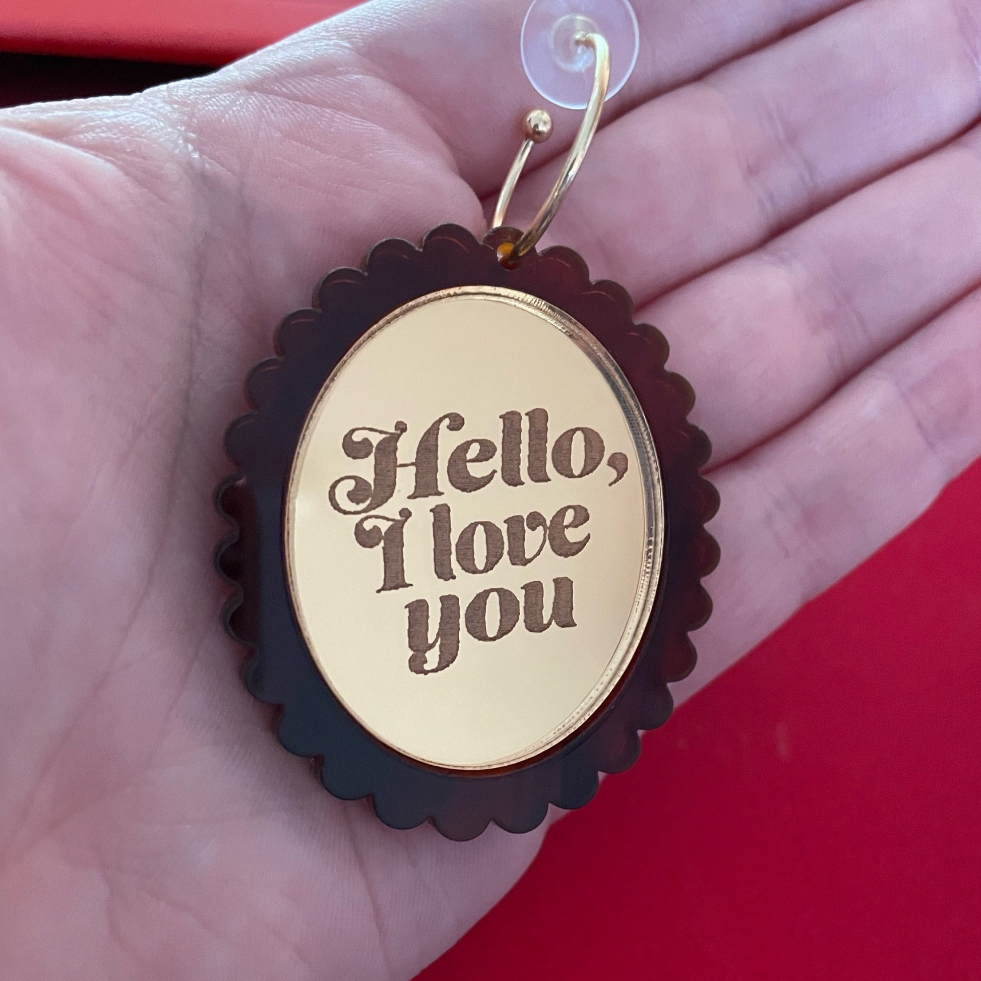 Hello, I Love You Earrings / Brooch - Hung On You Boutique