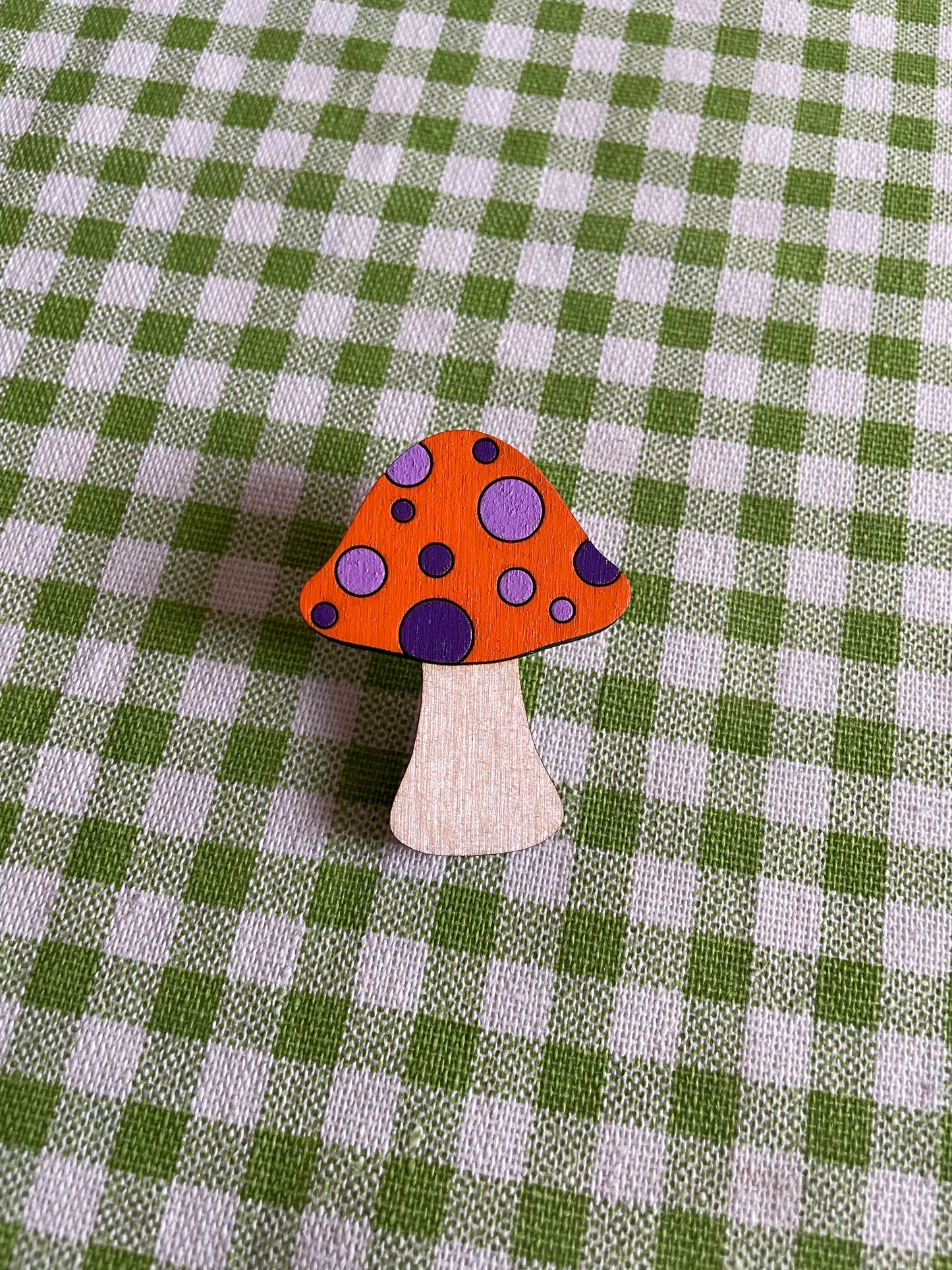 Mushroom Brooch/Hairclip: Spots - Hung On You Boutique