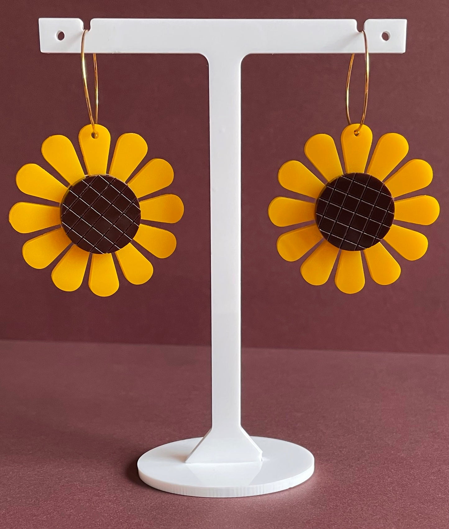 Sunflower Hoops - Hung On You Boutique