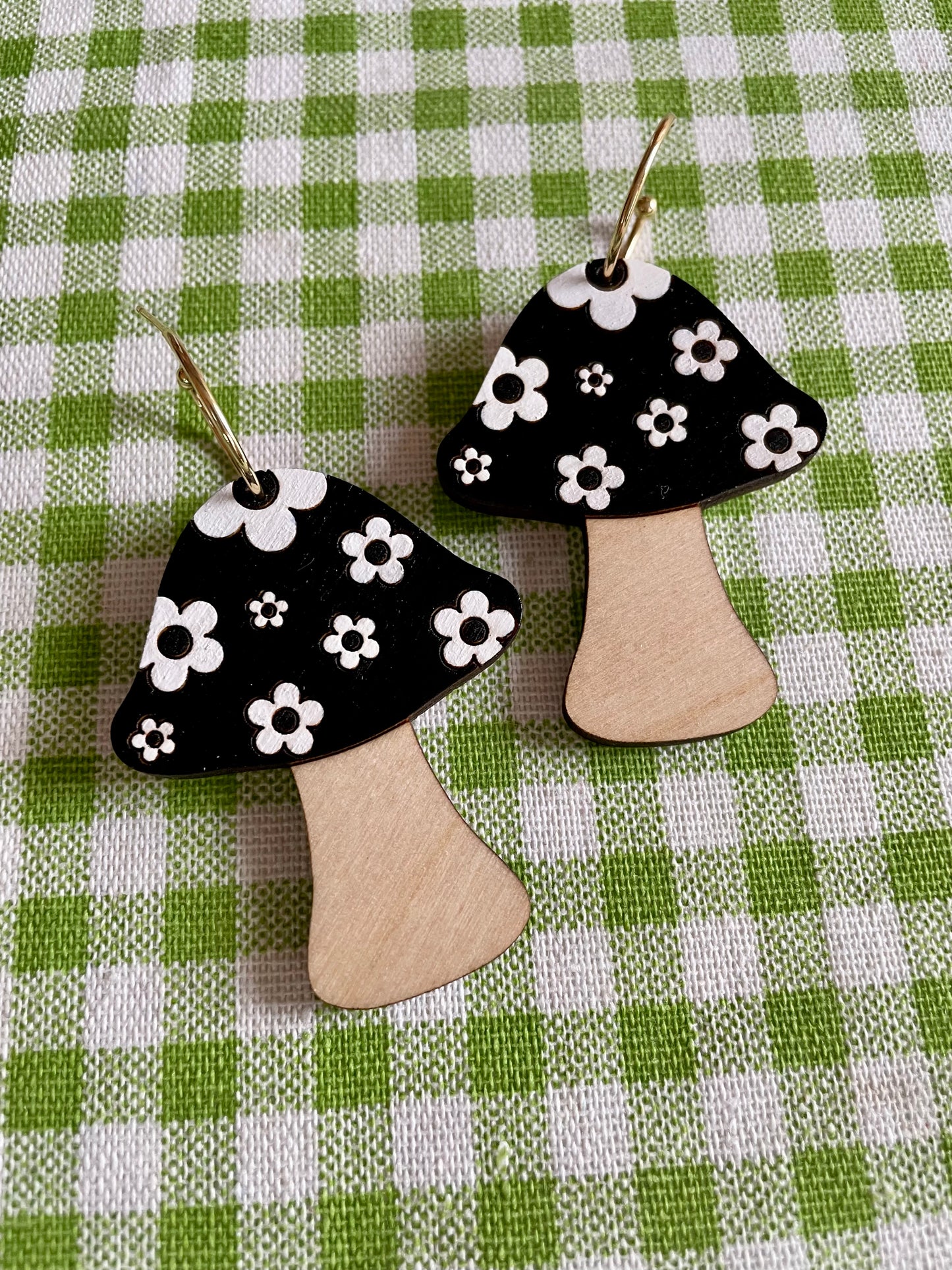 Mushroom Earrings: Flowers - Hung On You Boutique