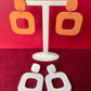 Rounded Square Earrings - Hung On You Boutique