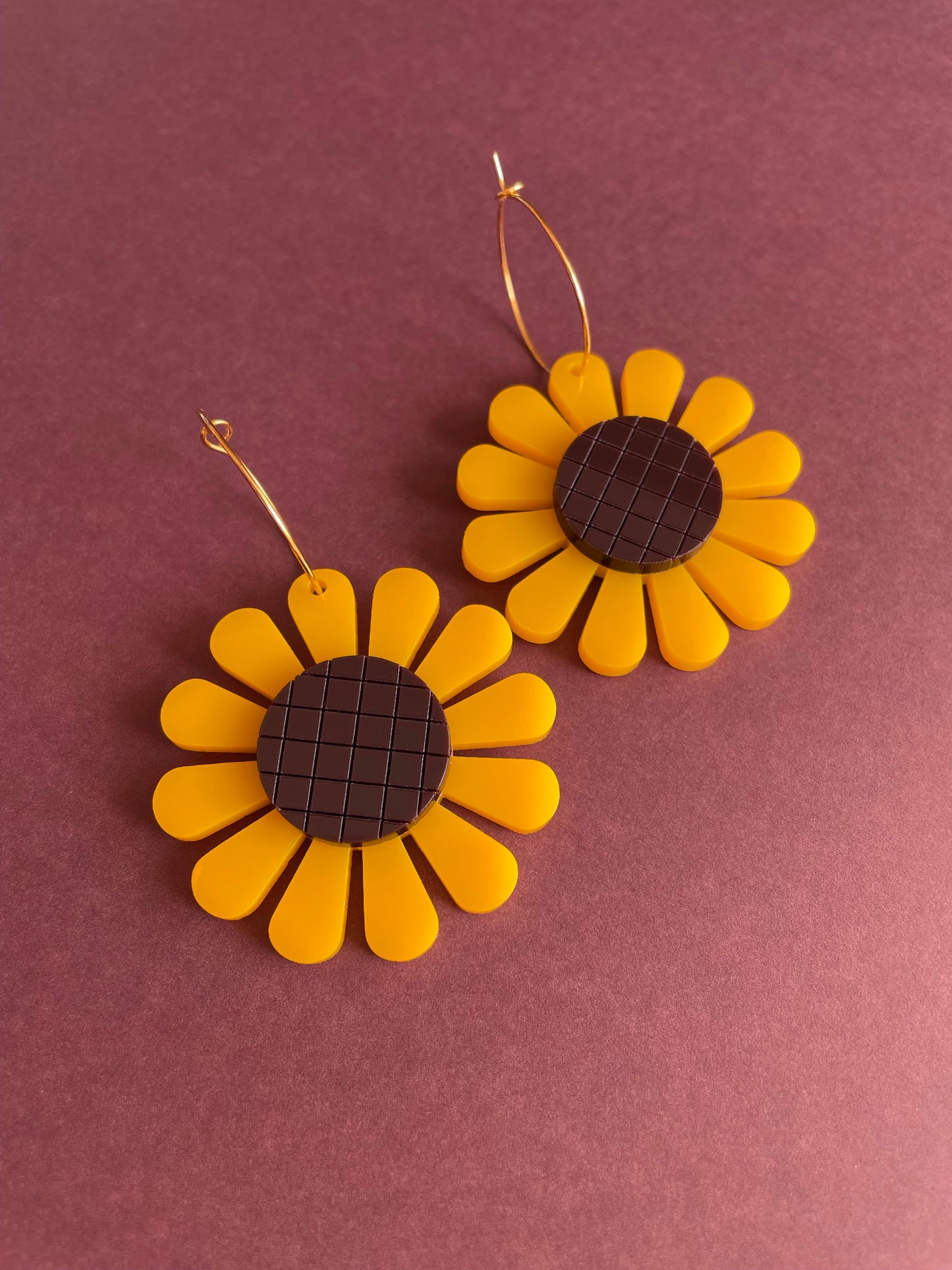 Sunflower Hoops - Hung On You Boutique