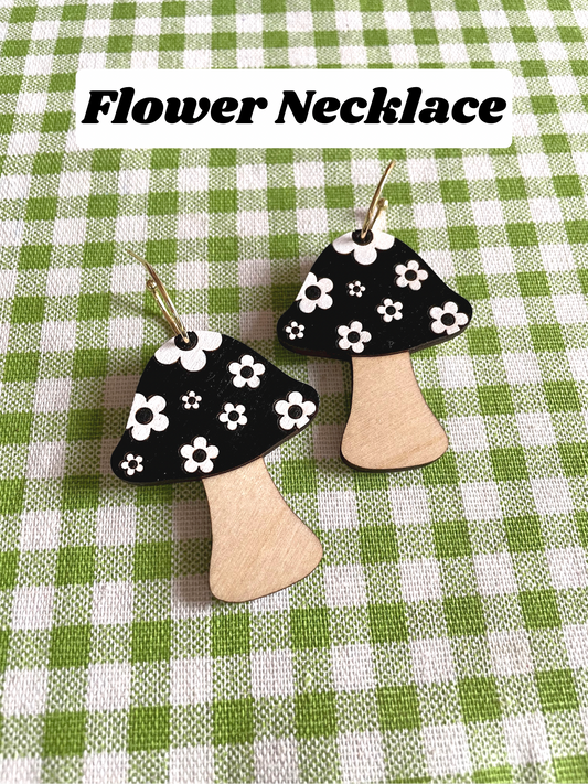 Mushroom Necklace: Flowers - Hung On You Boutique