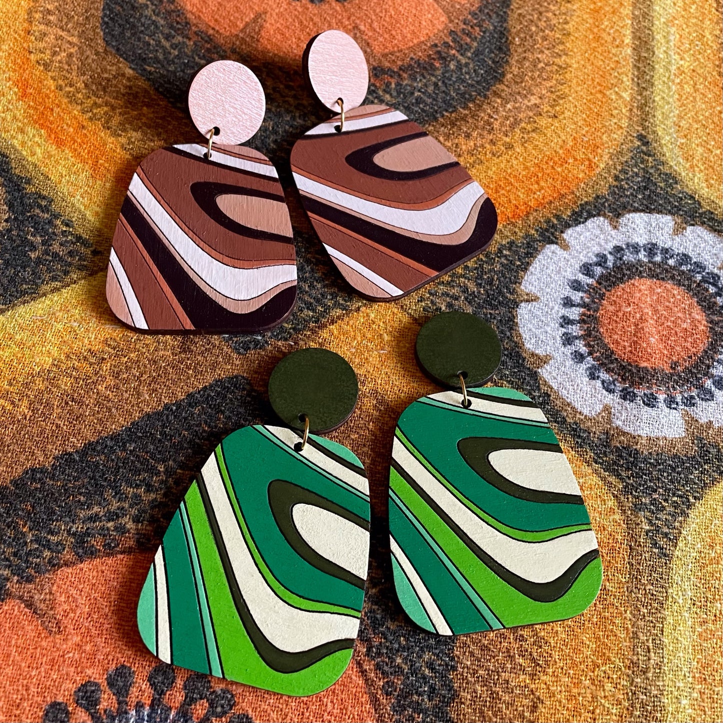 Swirl Wood Earrings - Hung On You Boutique