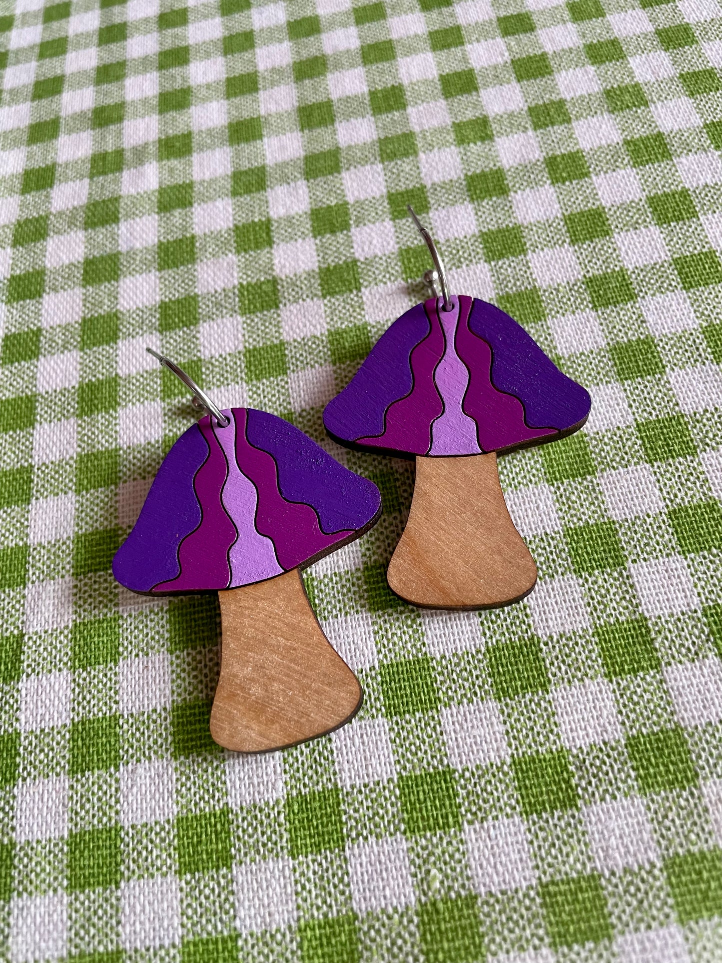 Mushroom Earrings: Waves - Hung On You Boutique