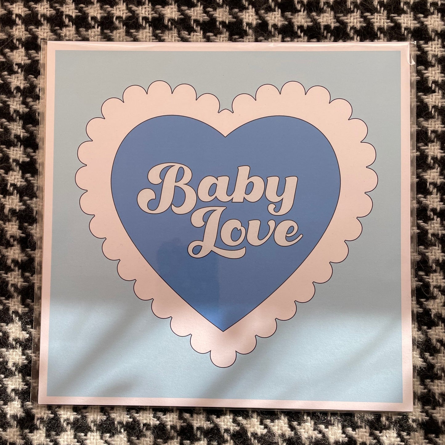 Retro Love Heart Square Print