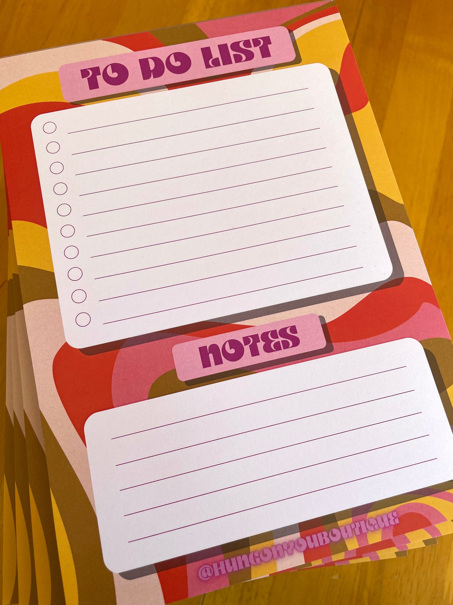 Retro Swirl 'To Do List' Notepad Planner