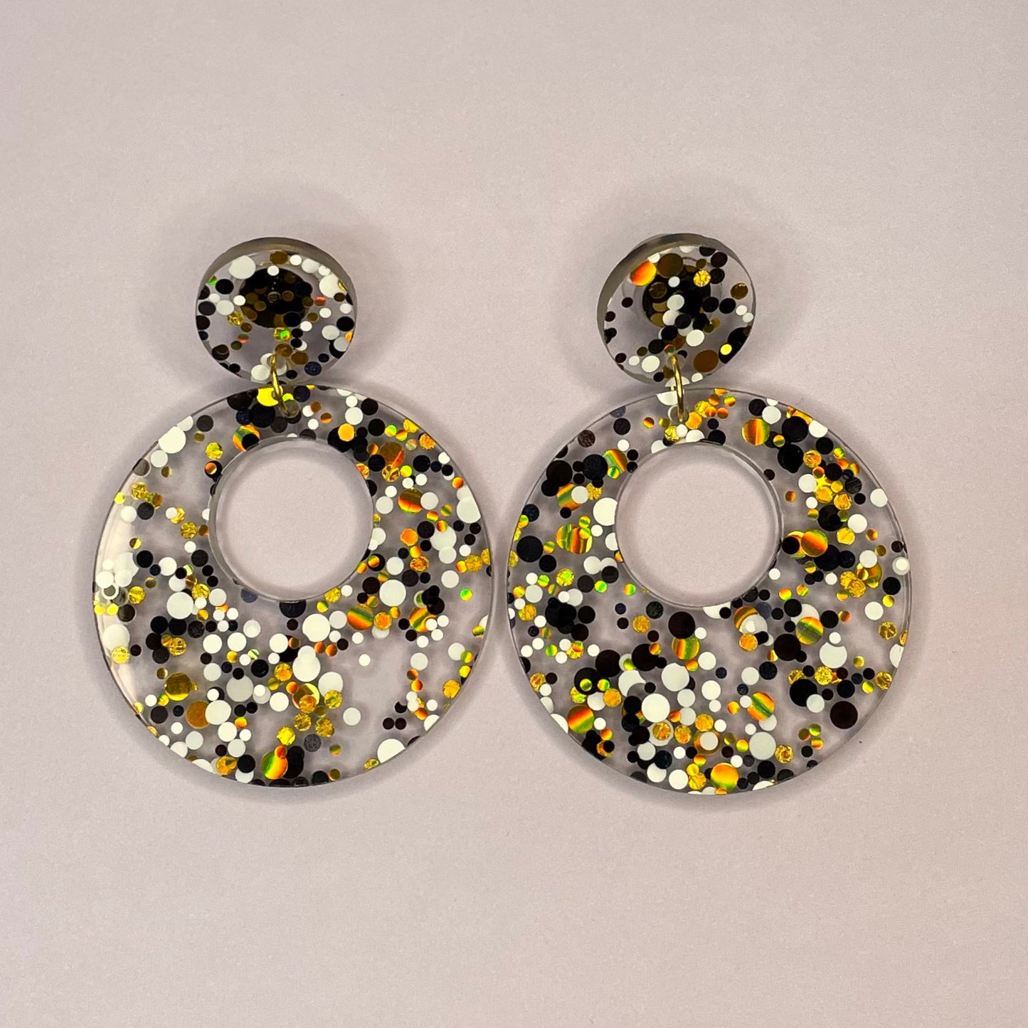 Glitter Hoop Earrings - Hung On You Boutique