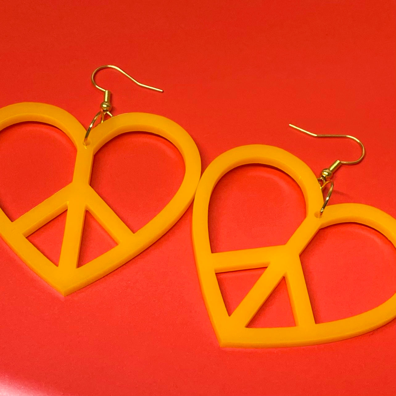 Peace Heart Earrings - Hung On You Boutique