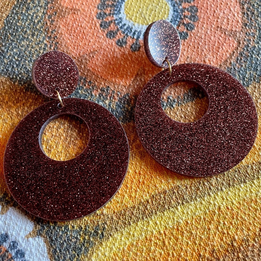 Glitter Hoop Earrings - Hung On You Boutique