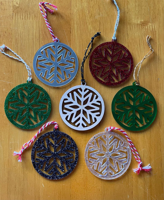 Christmas Decorations: Round Snowflake - Hung On You Boutique