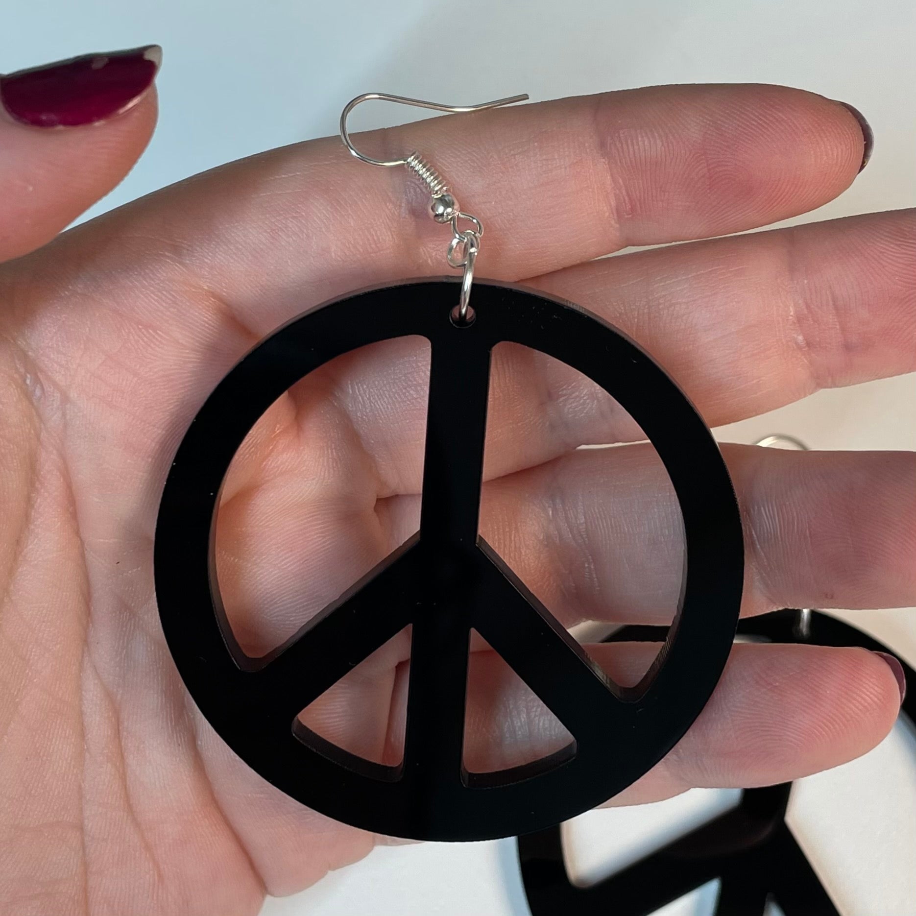 Round Peace Earrings - Hung On You Boutique